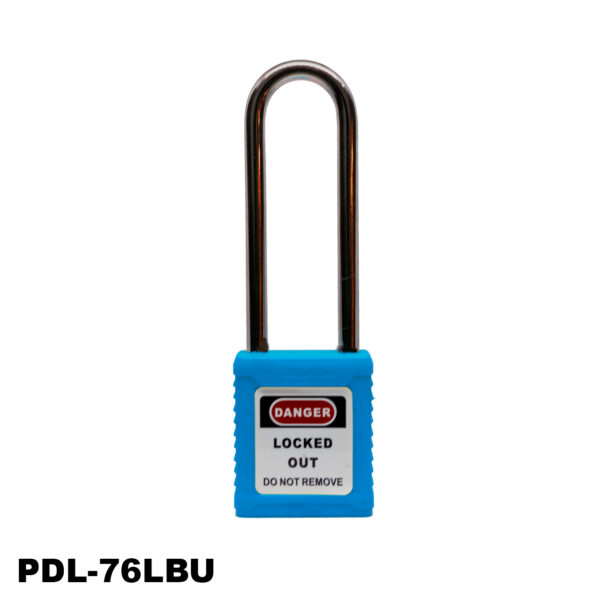 Candado de seguridad no aislado, 3", color azul, LM.PDL-76LBU102
